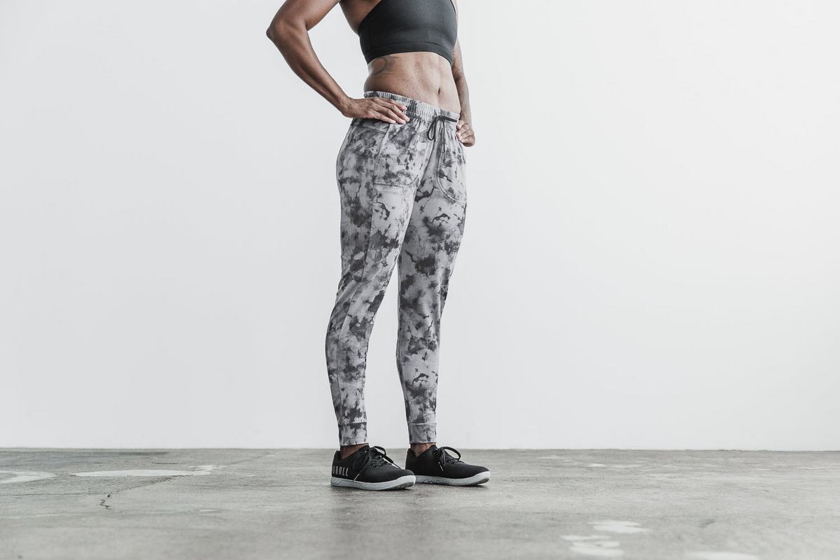 Pantalon Jogging Nobull Tie-Dye Femme Noir | QO6724390