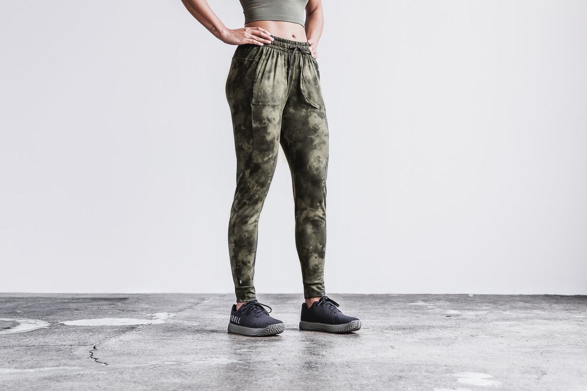 Pantalon Jogging Nobull Tie-Dye Femme Vert | ZY2139064
