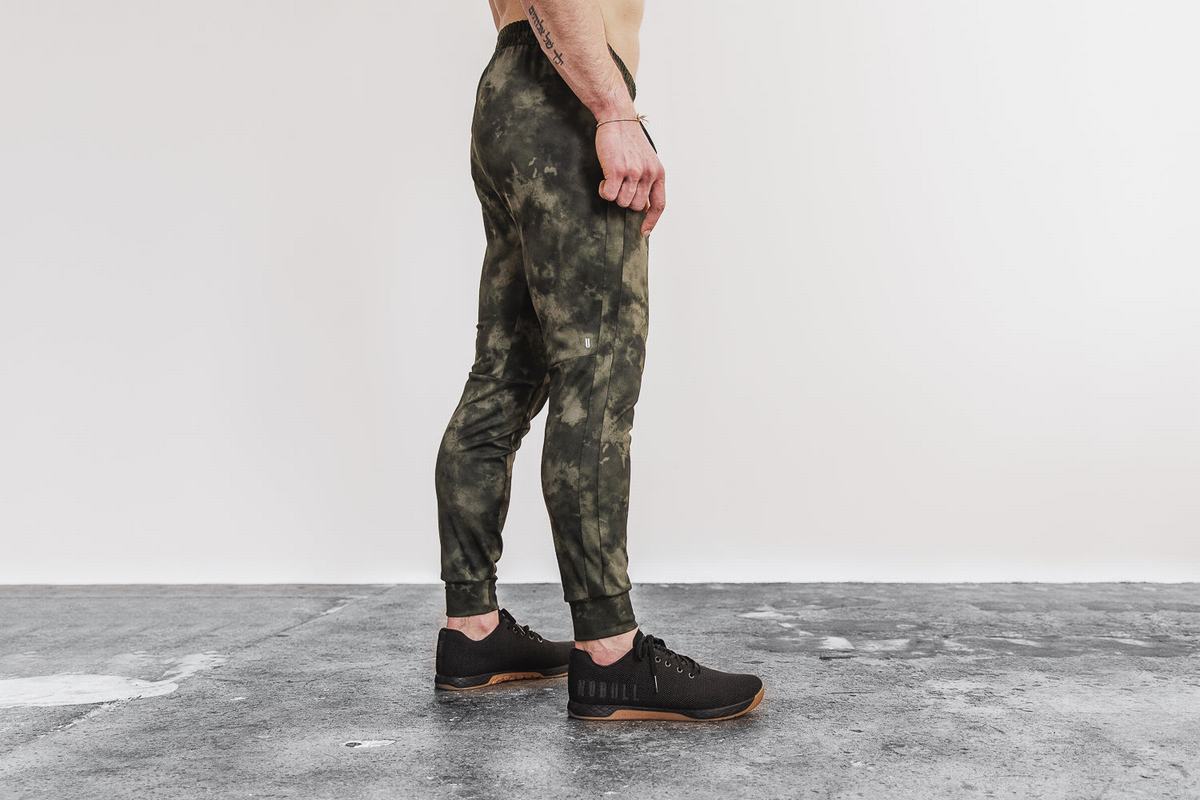 Pantalon Jogging Nobull Tie-Dye Homme Vert | BF0728513