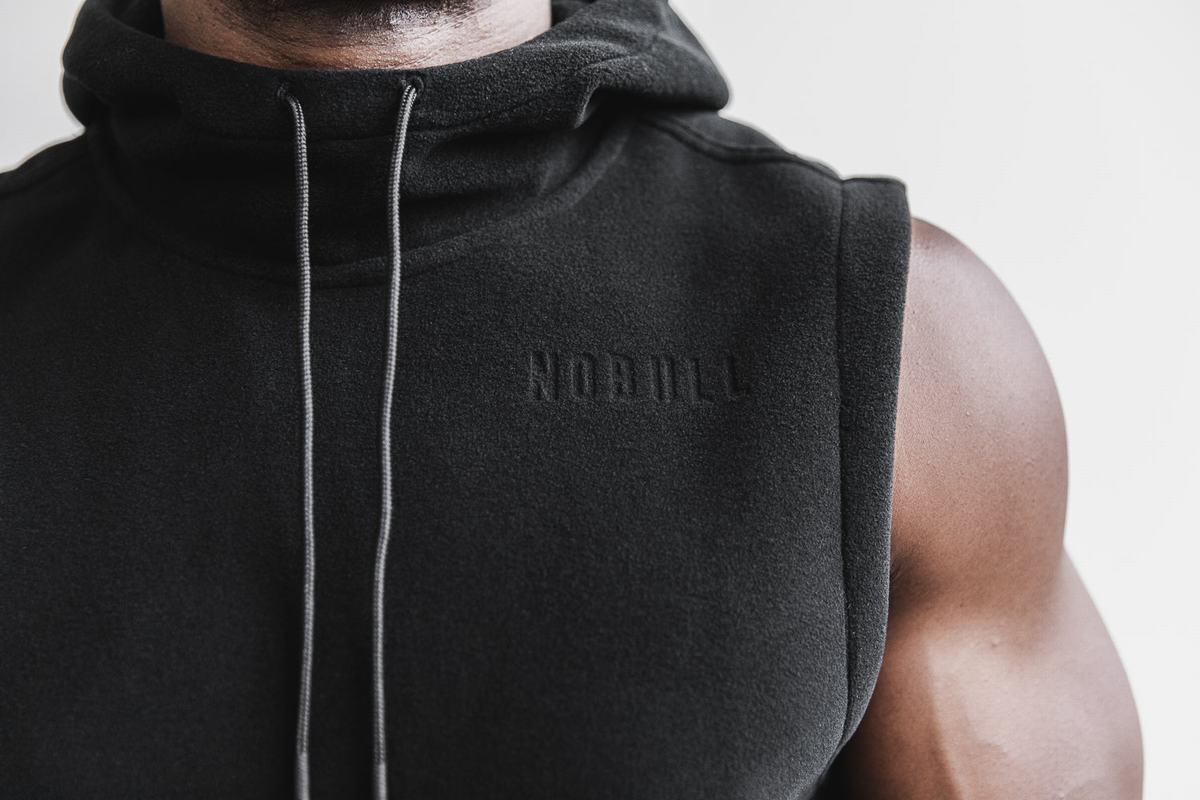 Pullover Nobull Arctic Sans Manches Homme Noir | CY9421650