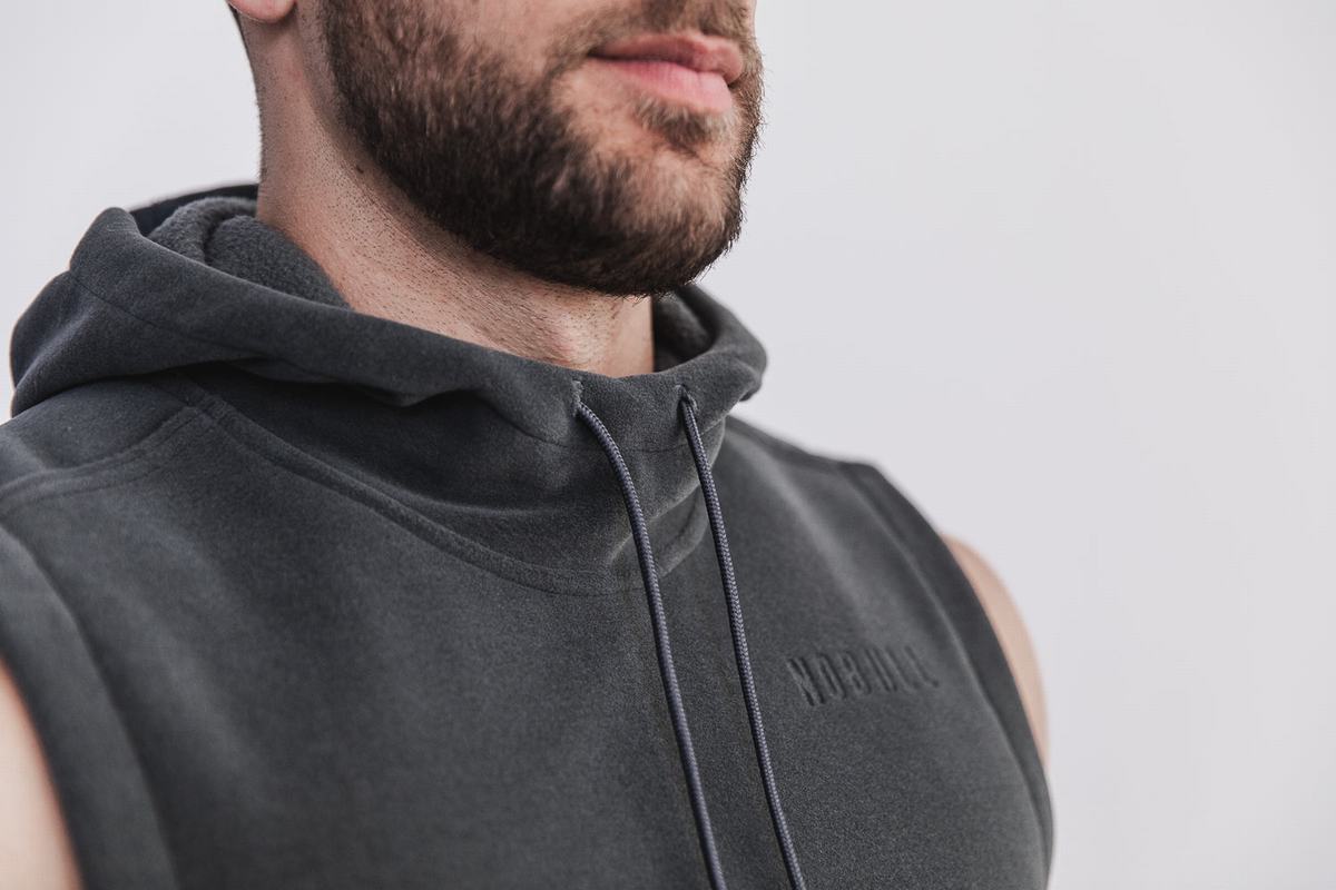 Pullover Nobull Arctic Sans Manches Homme Grise Foncé | GT7082691