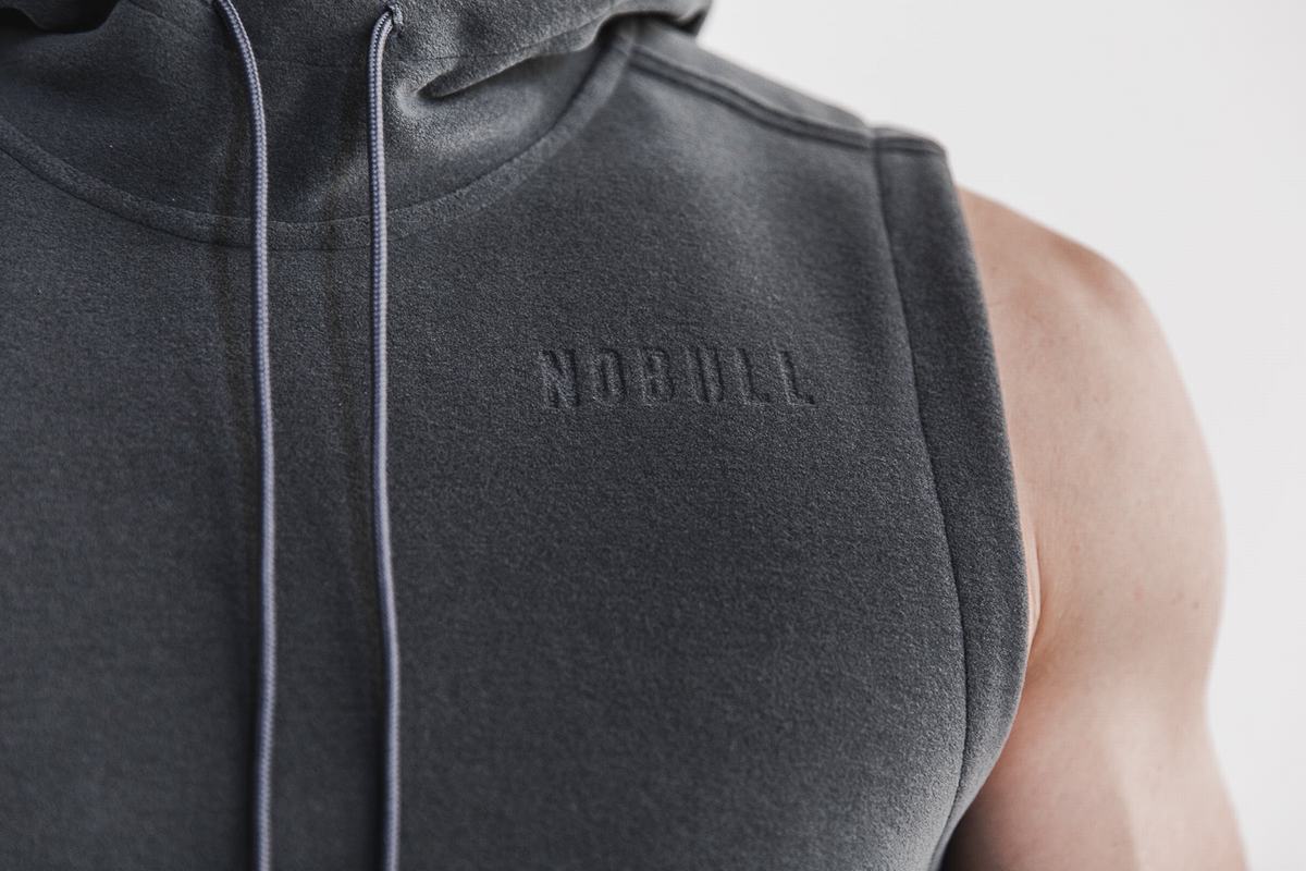 Pullover Nobull Arctic Sans Manches Homme Grise Foncé | GT7082691