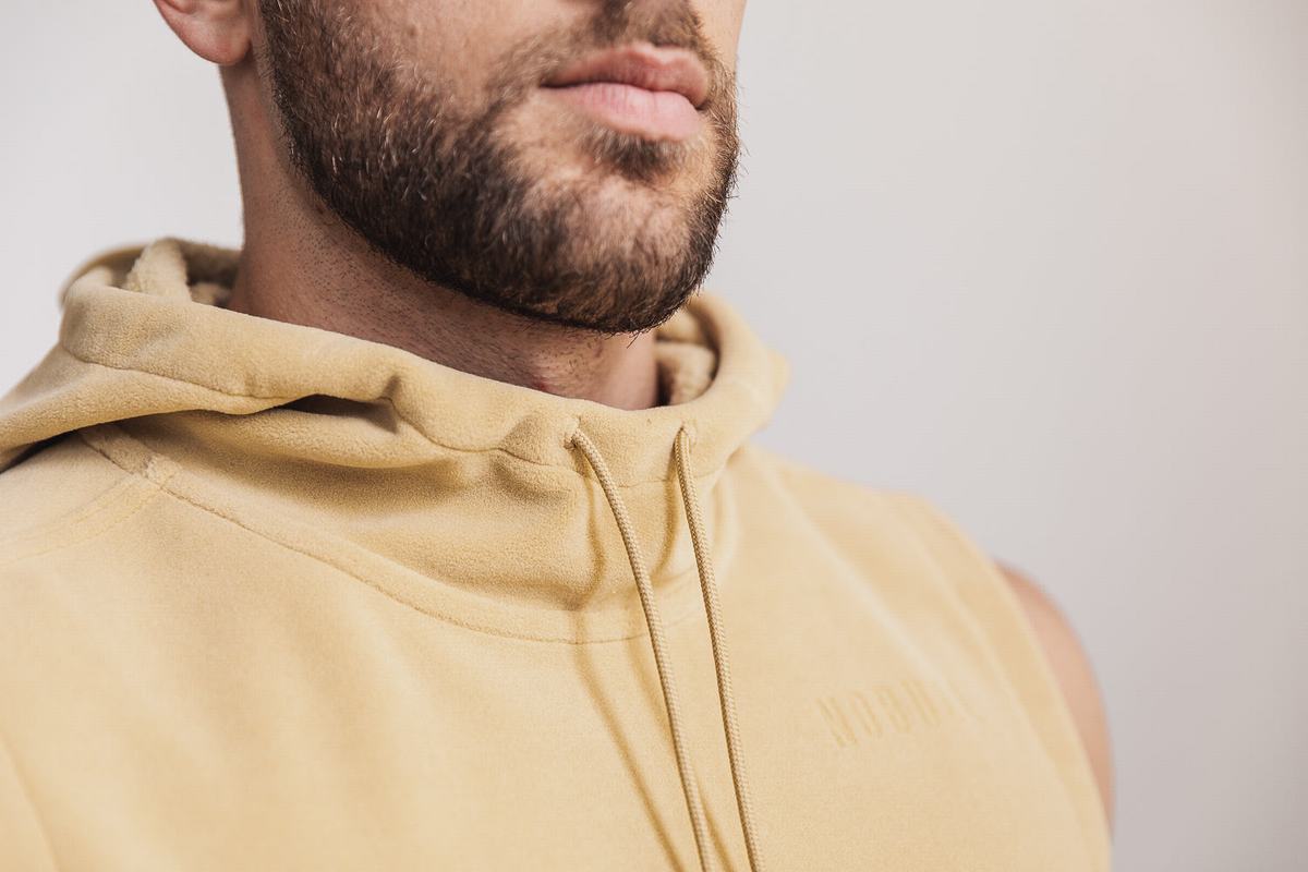 Pullover Nobull Arctic Sans Manches Homme Beige | KI9316027