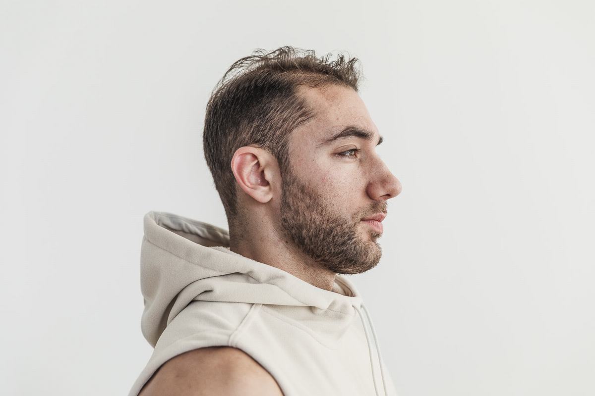 Pullover Nobull Arctic Sans Manches Homme Beige | PX2831640