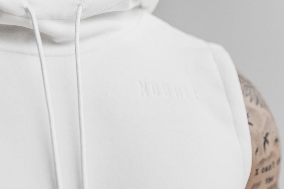 Pullover Nobull Arctic Sans Manches Homme Blanche | XZ6790854