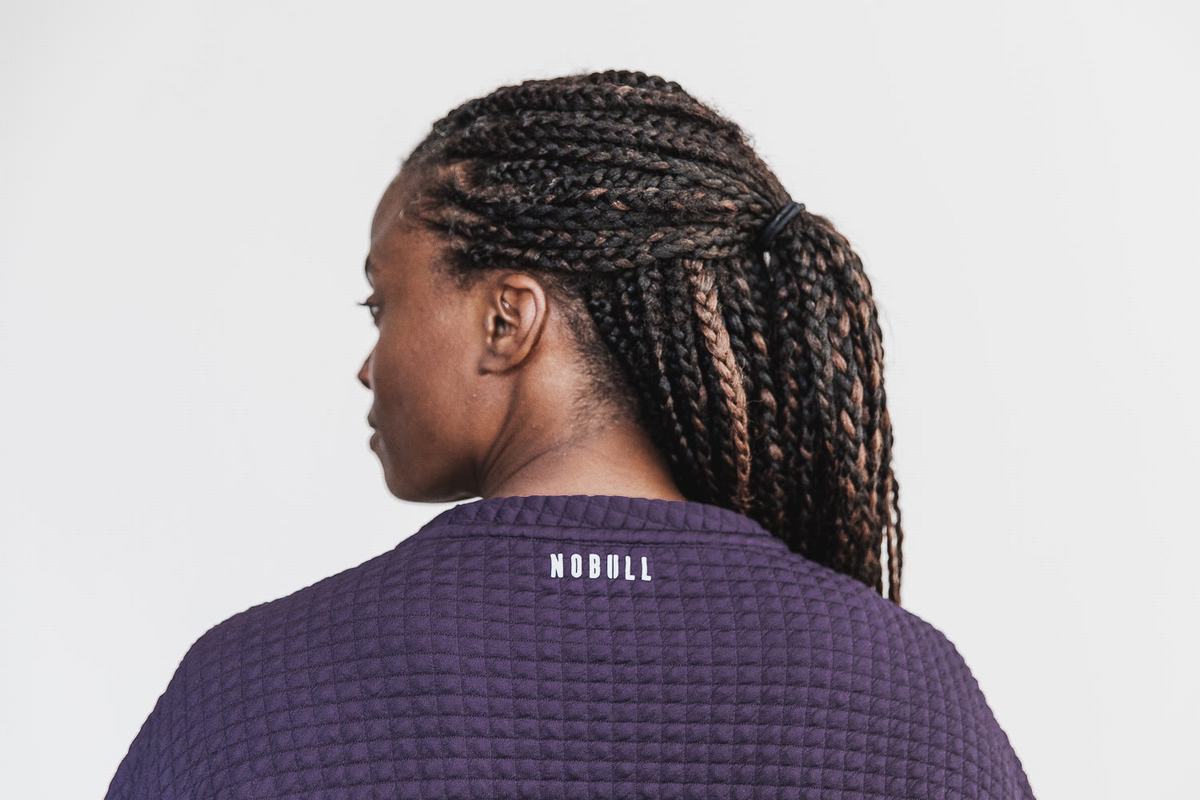 Pullover Nobull Quilted Crew Femme Marron | NG7184096
