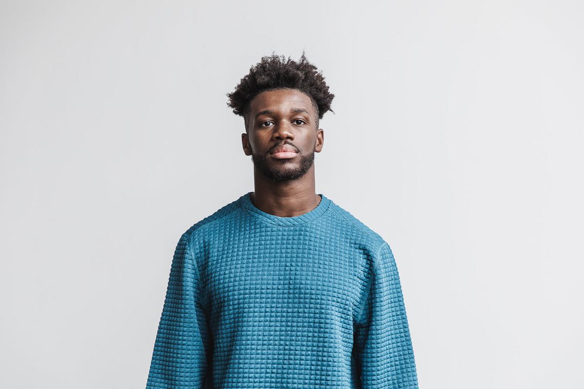 Pullover Nobull Quilted Crew Homme Grise Bleu | DW7941038