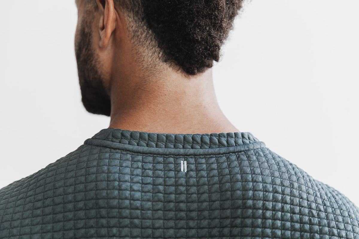 Pullover Nobull Quilted Crew Homme Grise Foncé | DY8593071