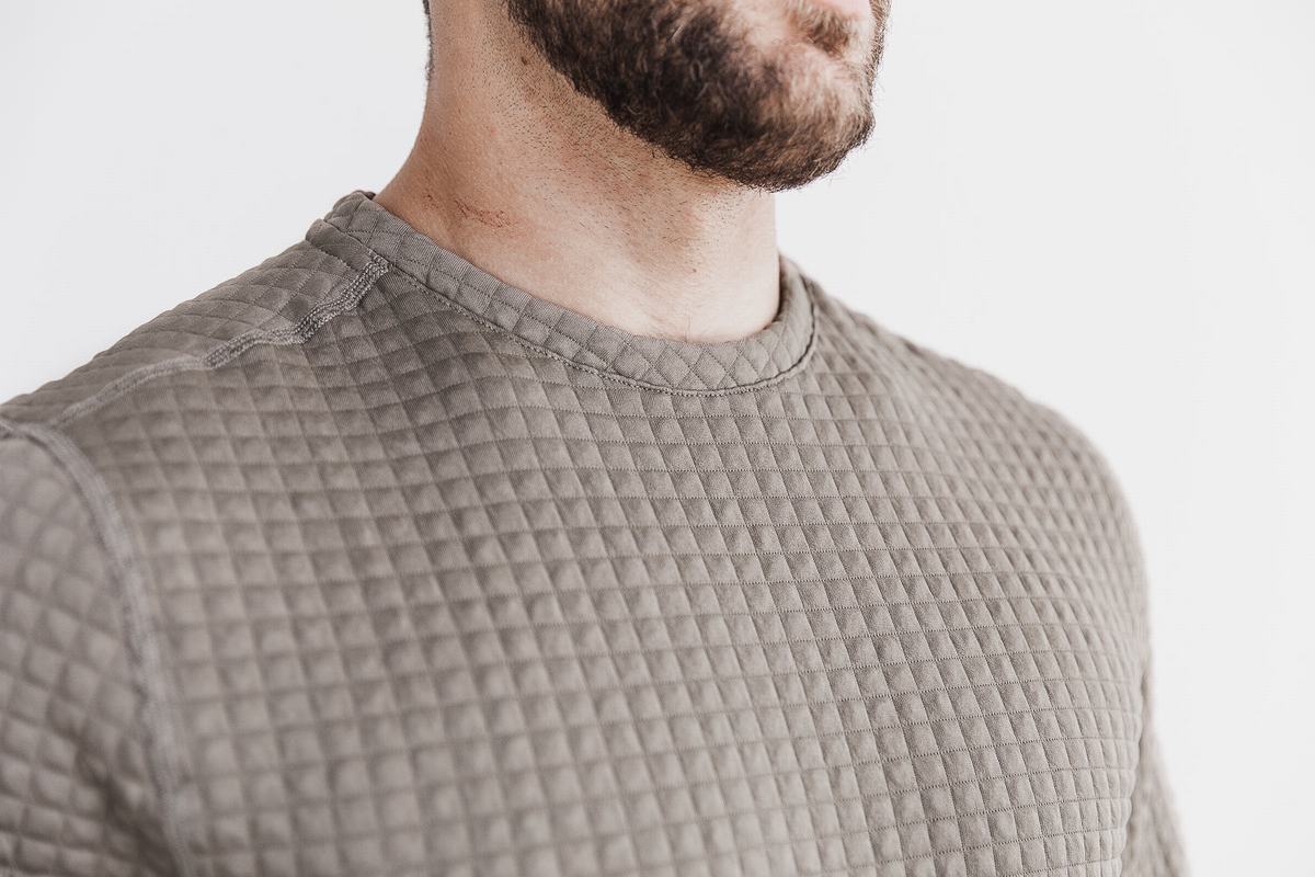 Pullover Nobull Quilted Crew Homme Marron Clair | EK2036591