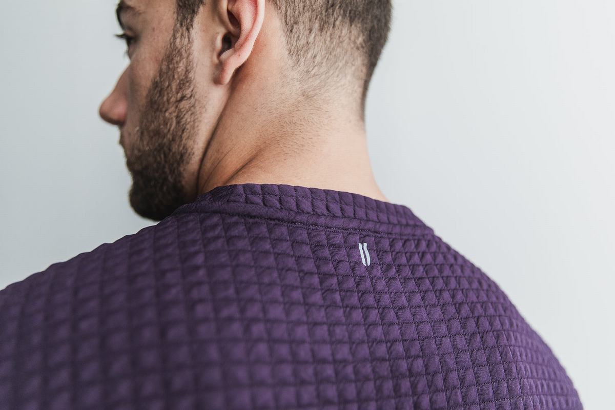 Pullover Nobull Quilted Crew Homme Marron | EQ9462715