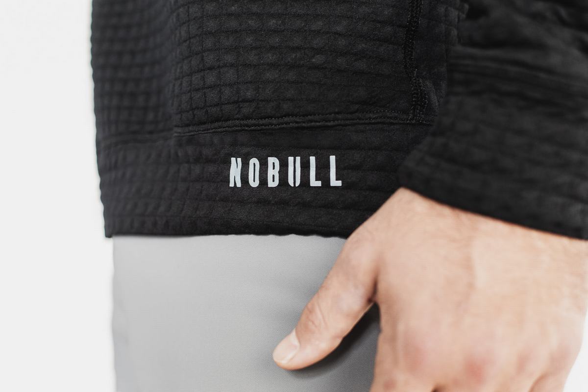 Pullover Nobull Quilted Crew Homme Noir | IM8039764