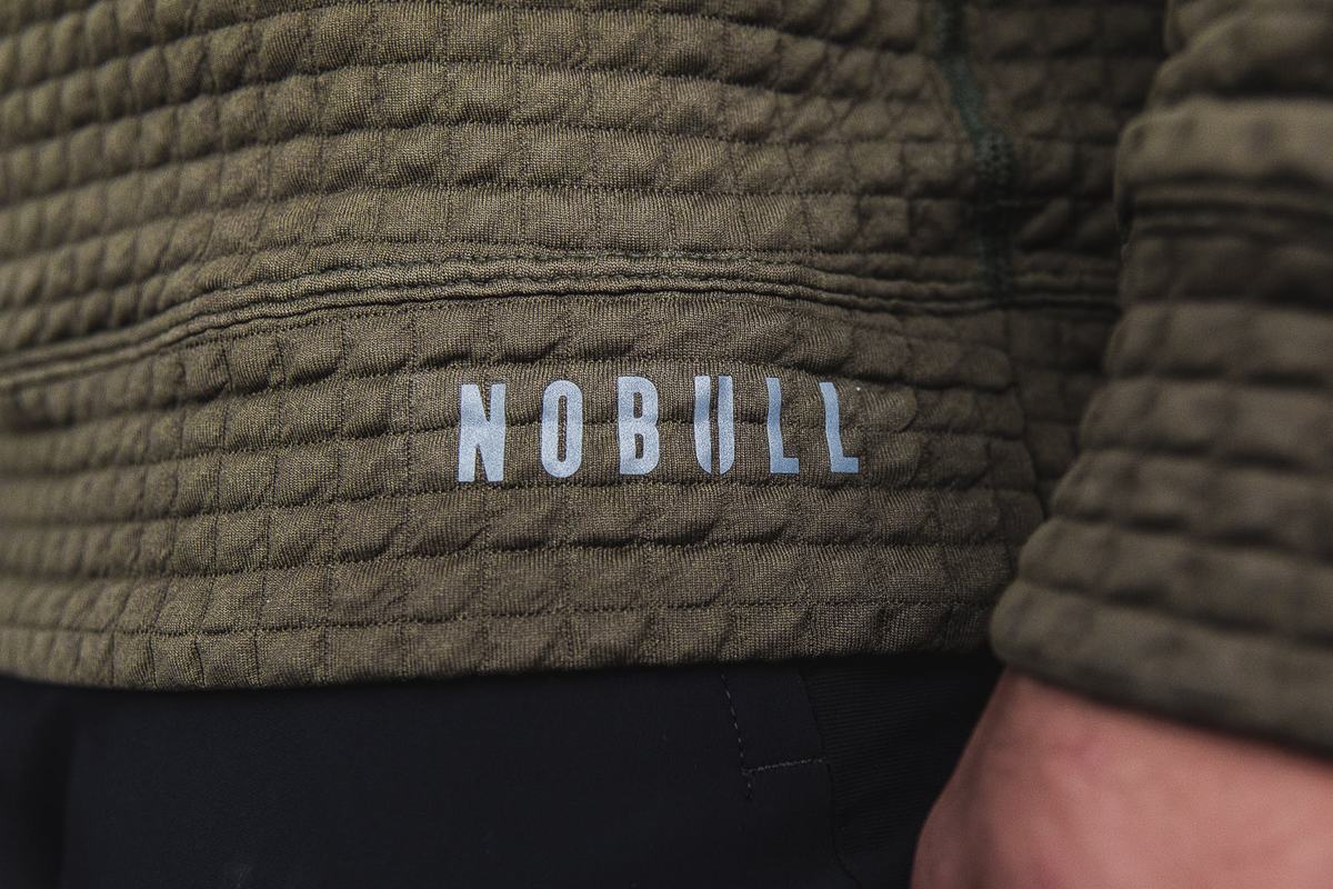 Pullover Nobull Quilted Crew Homme Vert | ZV2690541