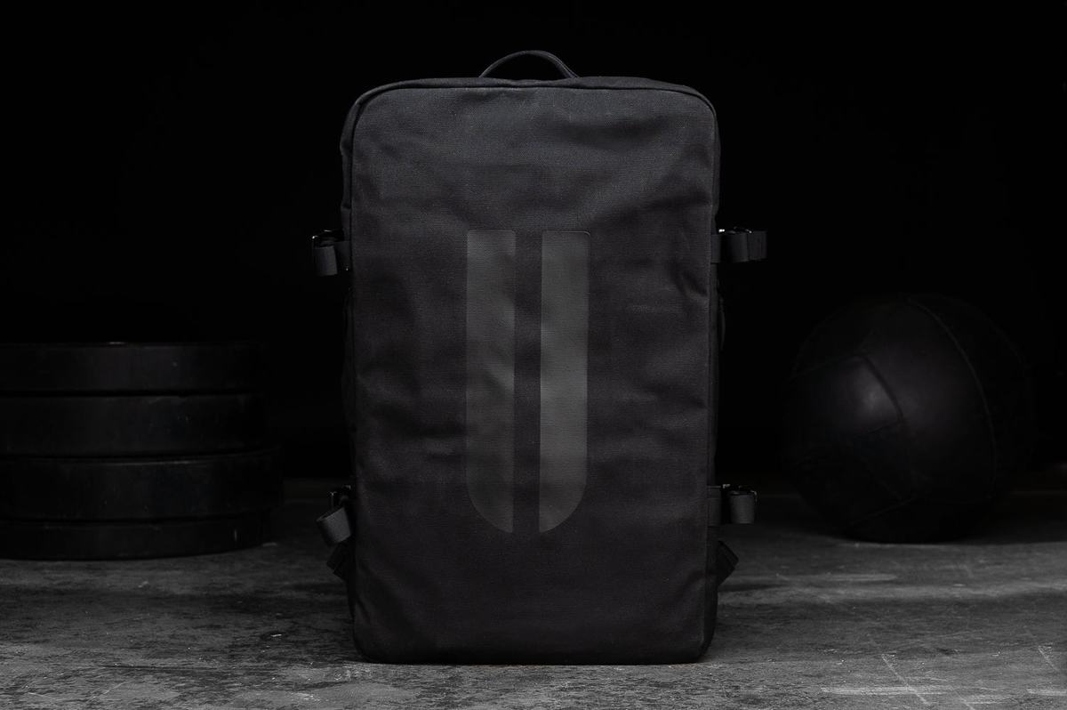 Sac de sport Nobull Horns Waxed Canvas Duffleback Homme Noir | NO7834162