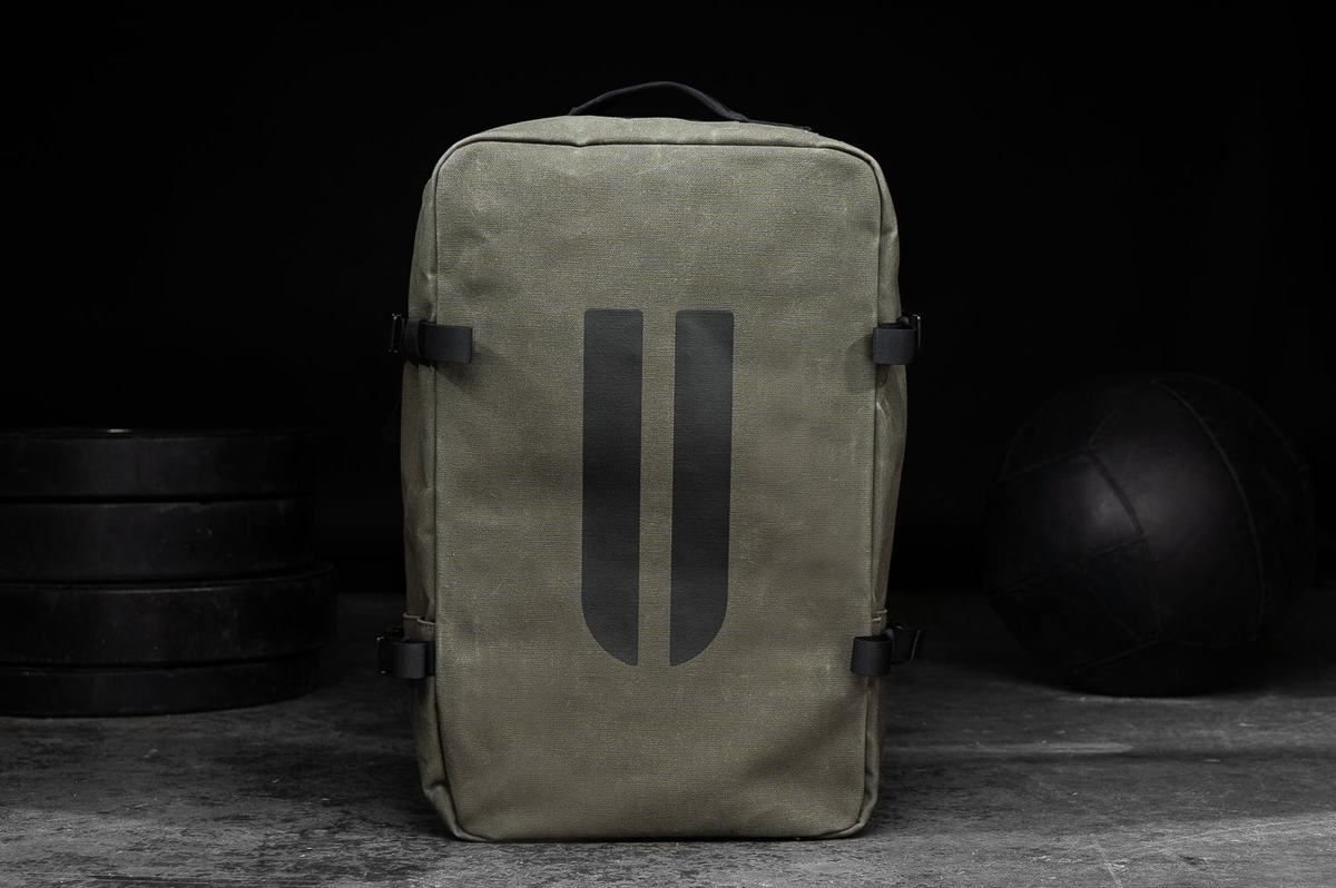 Sac de sport Nobull Horns Waxed Canvas Duffleback Femme Vert Olive | PQ0197845
