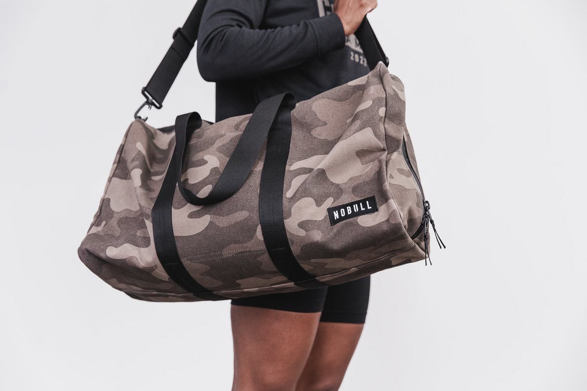 Sac de sport Nobull Waxed Canvas Duffle Femme Camouflage | DJ6135827