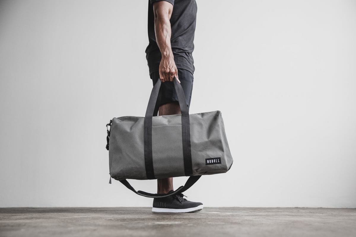 Sac de sport Nobull Waxed Canvas Duffle Femme Grise | HW3854670