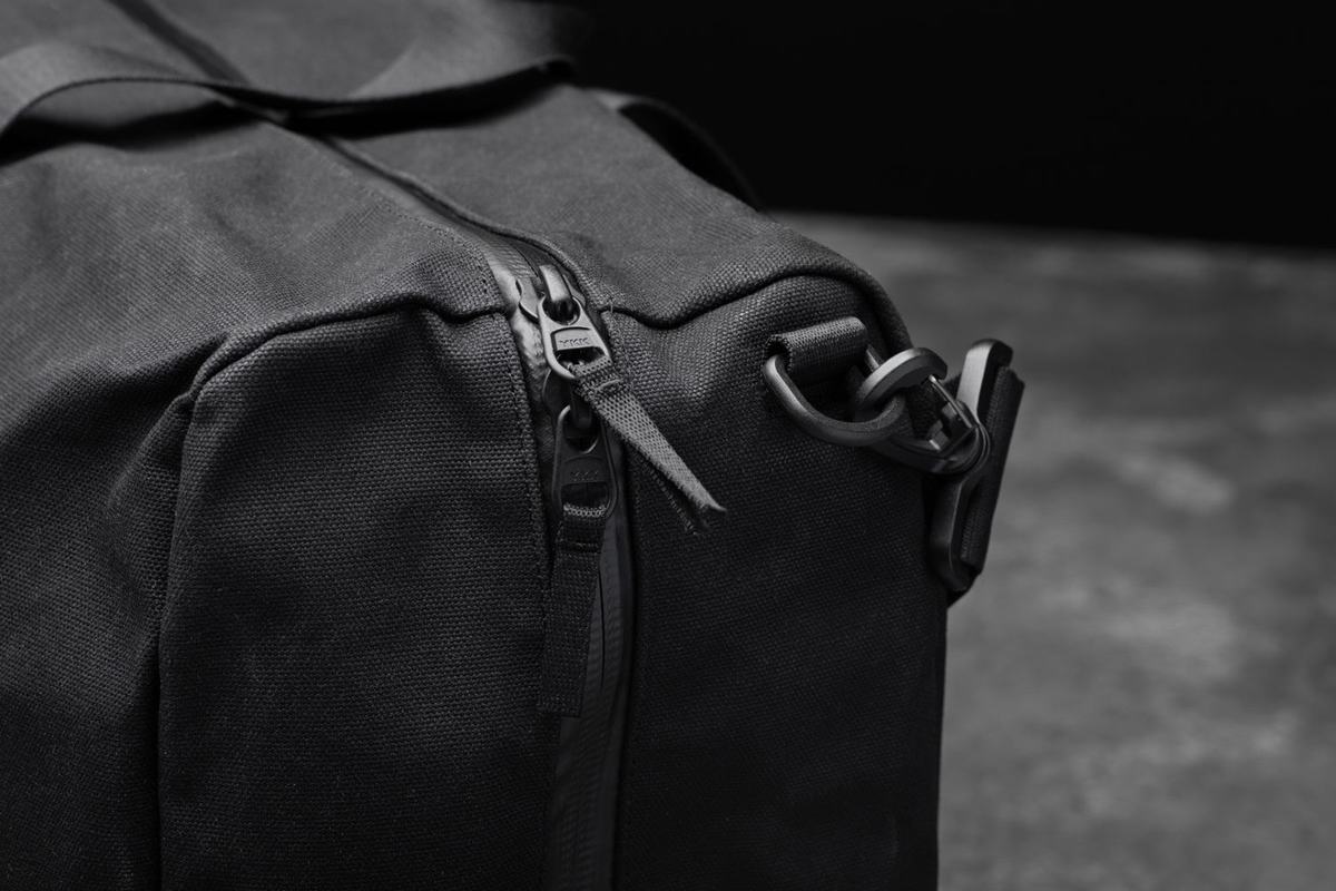 Sac de sport Nobull Waxed Canvas Duffle Femme Noir | RI0352679