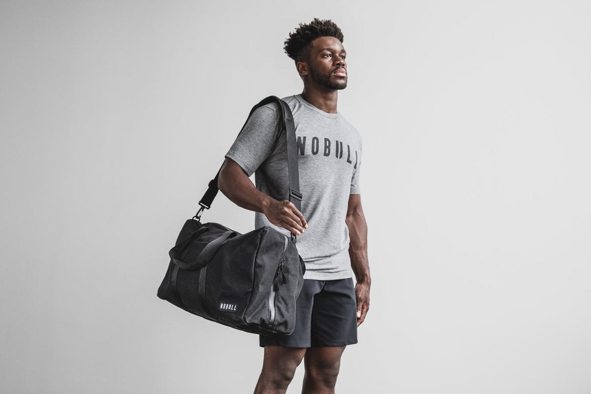 Sac de sport Nobull Waxed Canvas Duffle Femme Noir | RI0352679