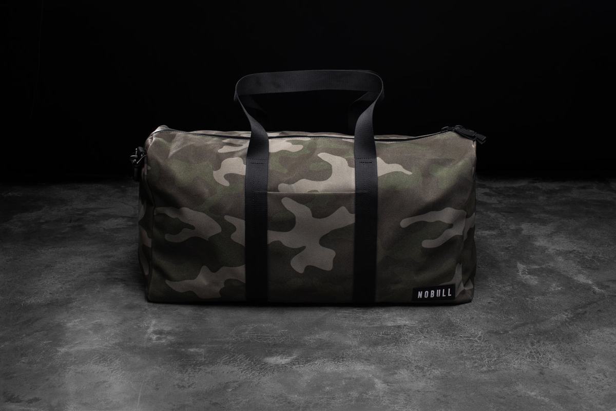Sac de sport Nobull Waxed Canvas Duffle Homme Vert Camouflage | XA7956804