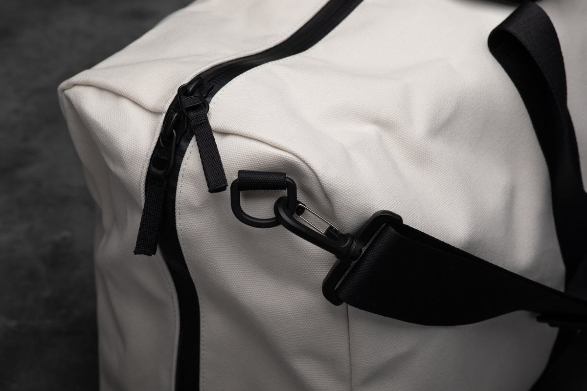 Sac de sport Nobull Waxed Canvas Duffle Homme Blanche | XQ3402791