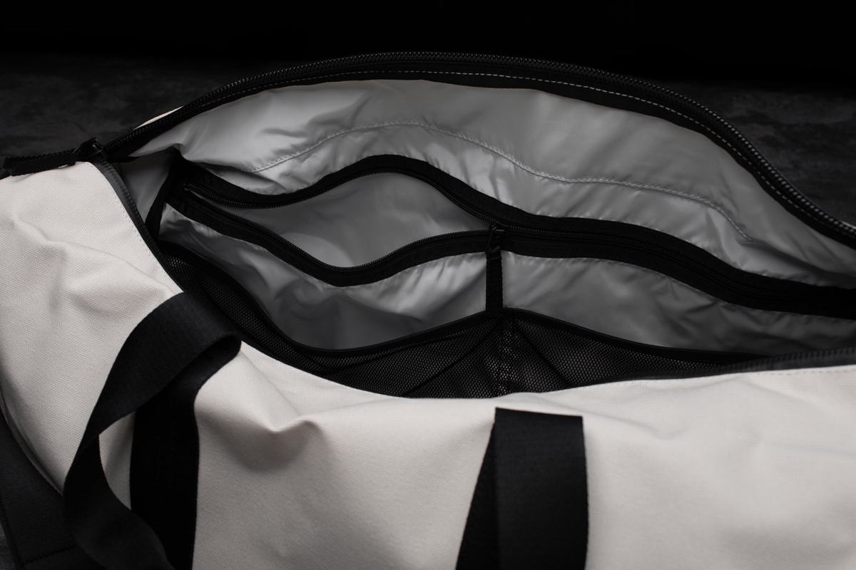 Sac de sport Nobull Waxed Canvas Duffle Homme Blanche | XQ3402791