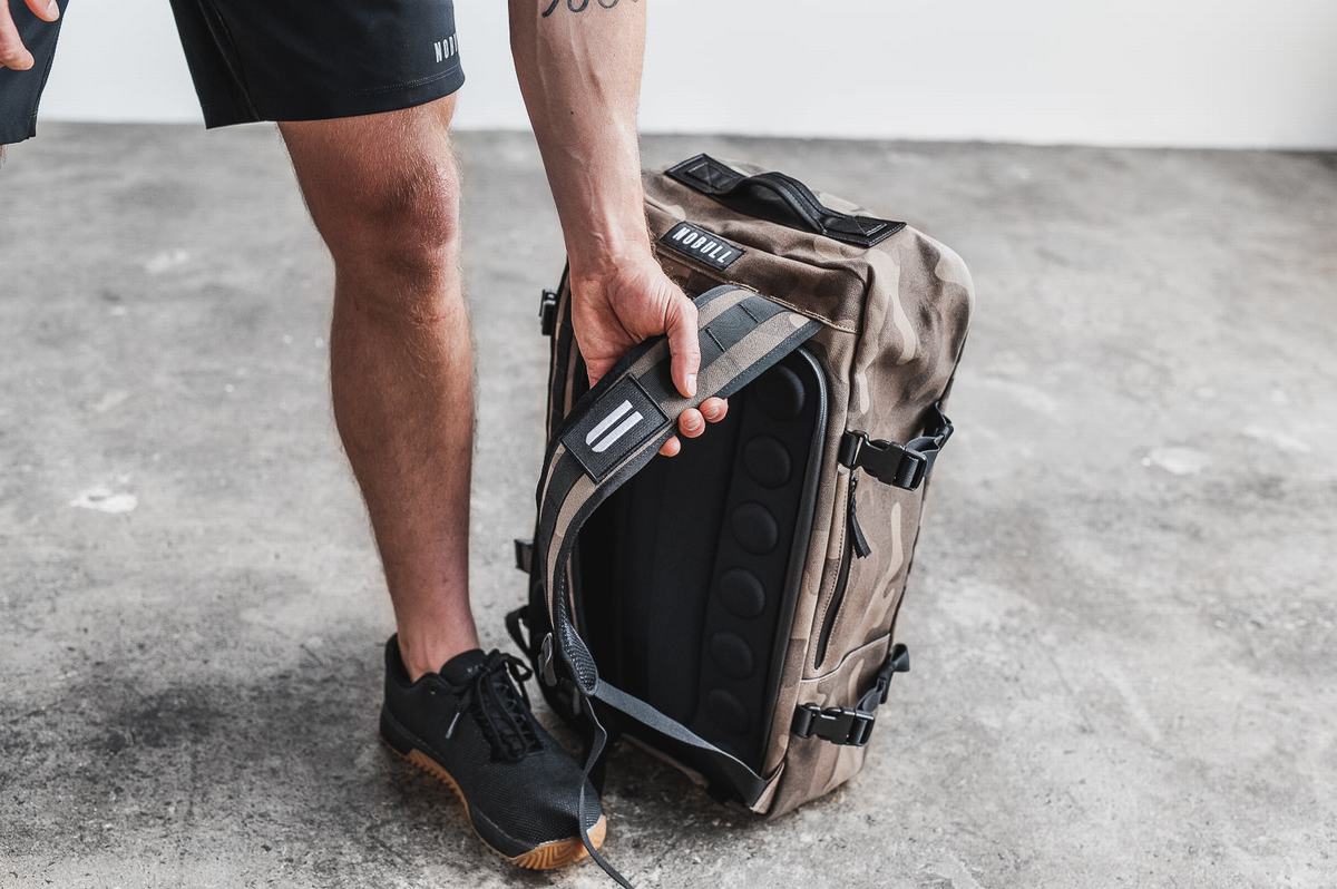 Sac de sport Nobull Waxed Canvas Duffleback Homme Camouflage | AB0476318