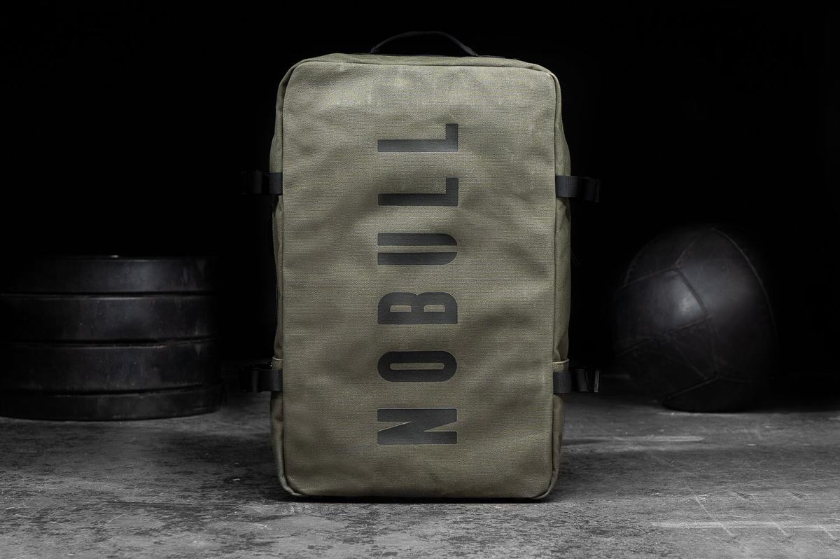 Sac de sport Nobull Waxed Canvas Duffleback Homme Vert Olive | HC8372506