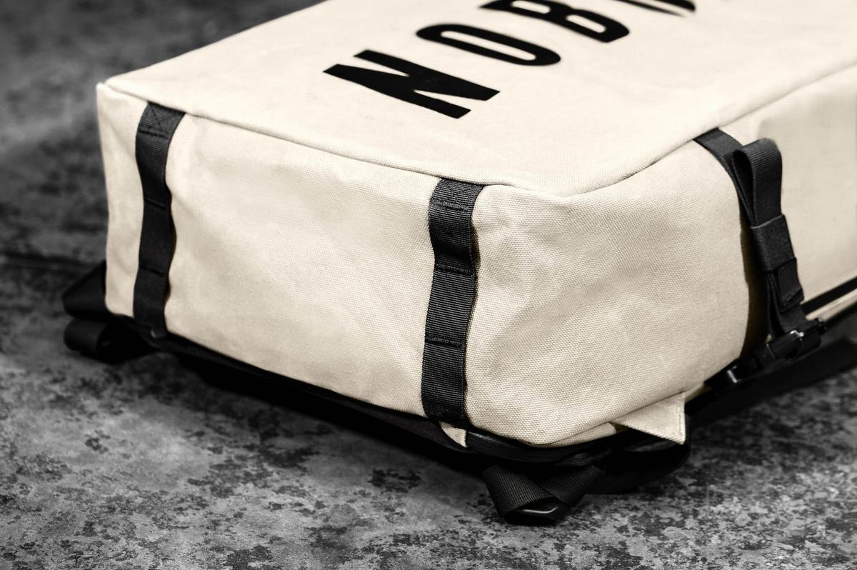 Sac de sport Nobull Waxed Canvas Duffleback Homme Blanche | SD4218906