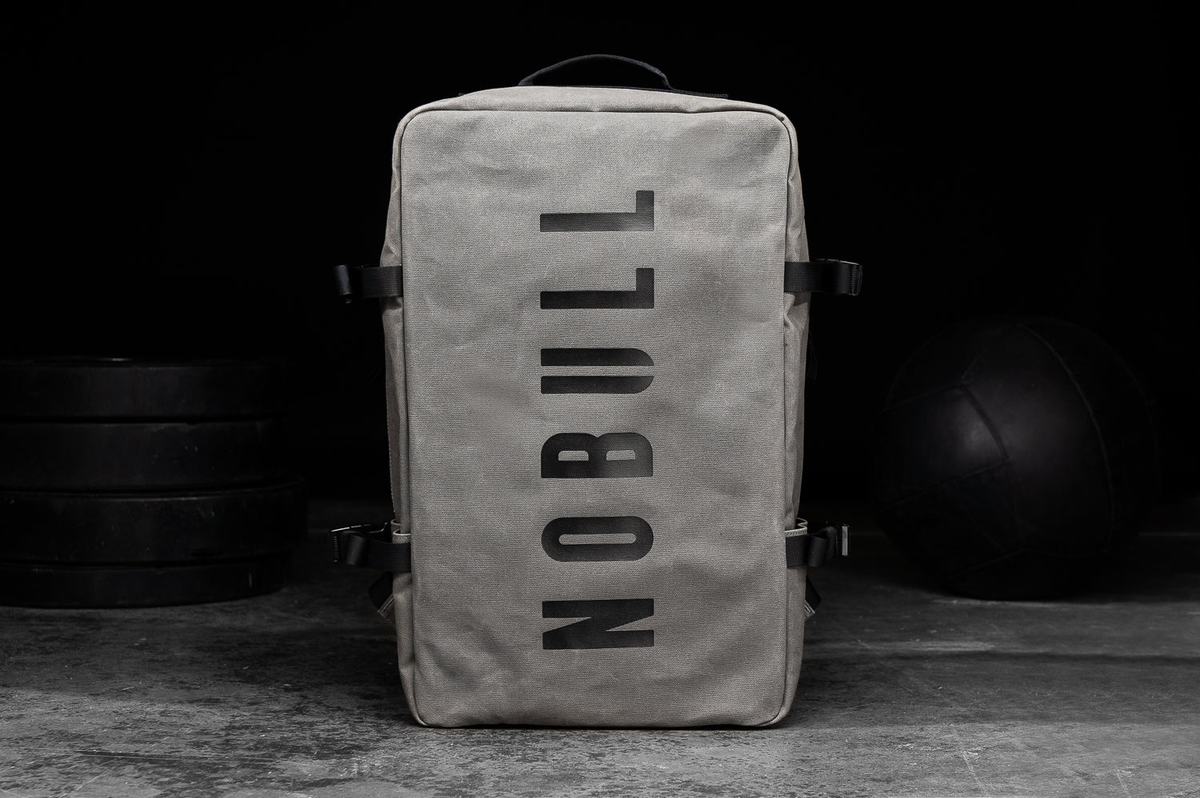 Sac de sport Nobull Waxed Canvas Duffleback Femme Grise | VQ5938274