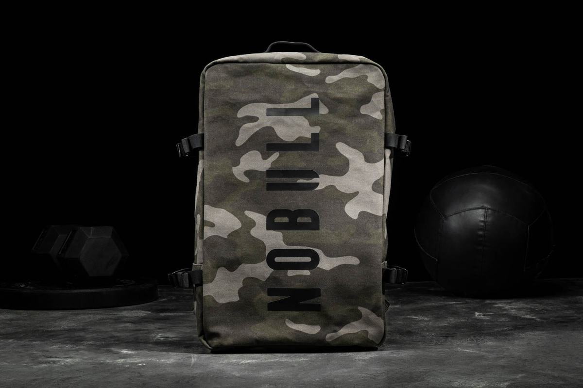 Sac de sport Nobull Waxed Canvas Duffleback Homme Vert Camouflage | WN7469513