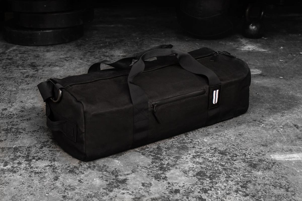 Sac de sport Nobull Waxed Canvas Traditional Duffle Homme Noir | CU1396042