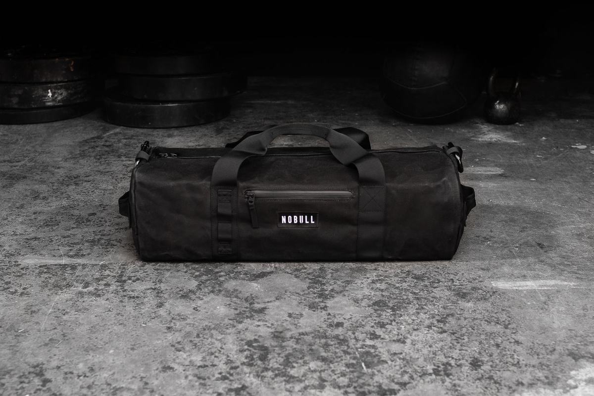 Sac de sport Nobull Waxed Canvas Traditional Duffle Homme Noir | CU1396042