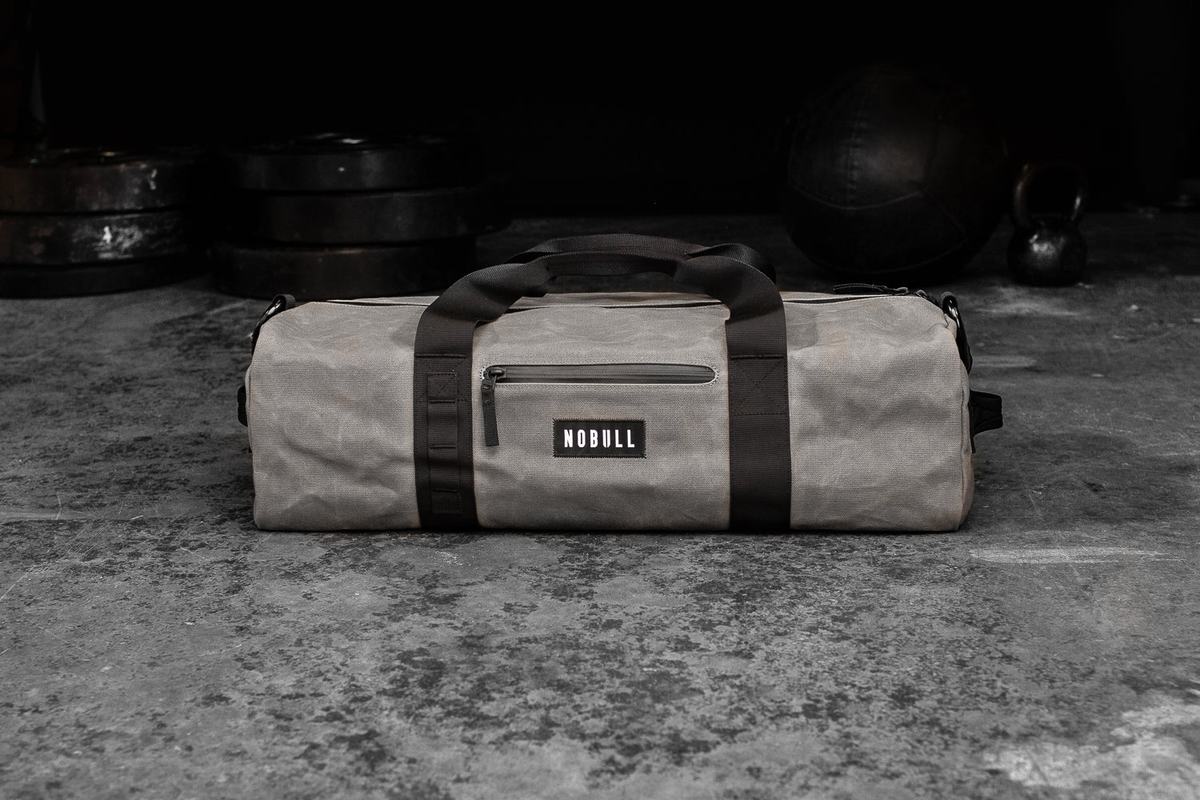 Sac de sport Nobull Waxed Canvas Traditional Duffle Femme Grise | DY0823965