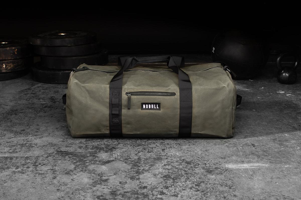Sac de sport Nobull Xl Waxed Canvas Traditional Duffle Femme Vert Olive | JF9782503