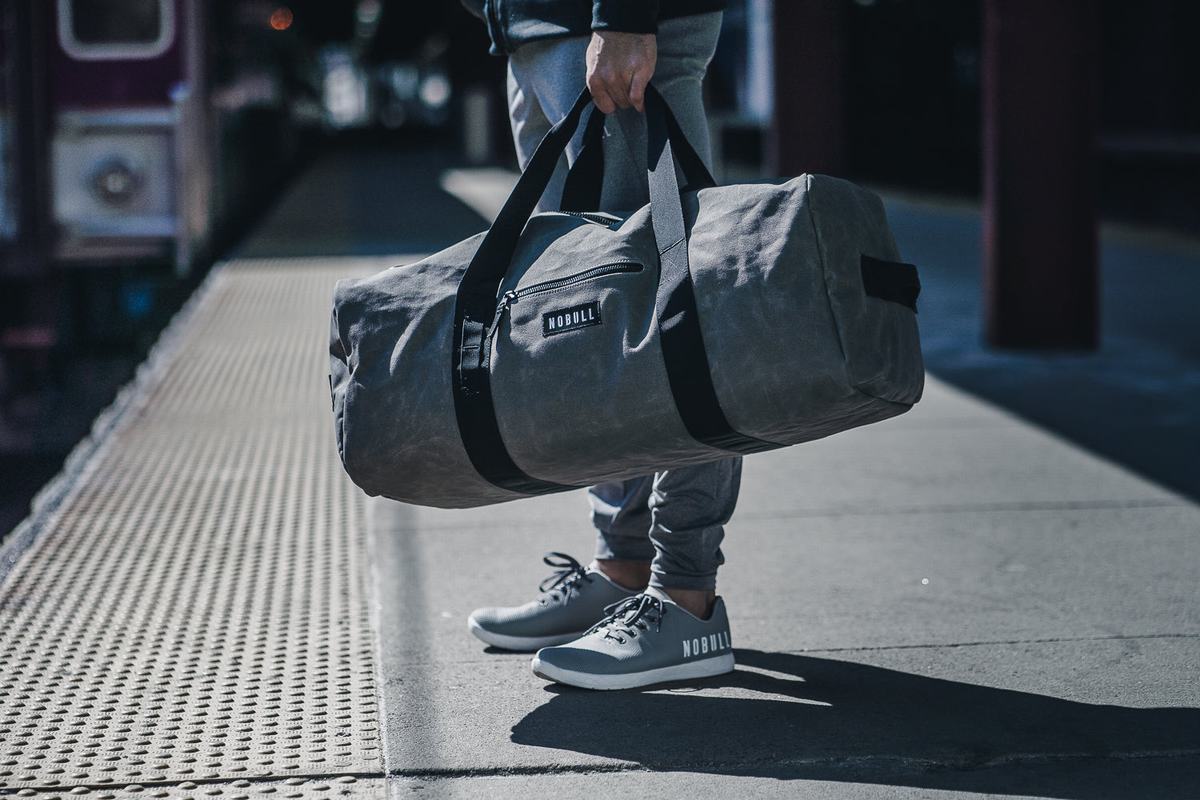 Sac de sport Nobull Xl Waxed Canvas Traditional Duffle Femme Grise | QB6503172