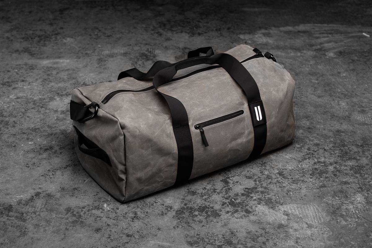 Sac de sport Nobull Xl Waxed Canvas Traditional Duffle Femme Grise | QB6503172