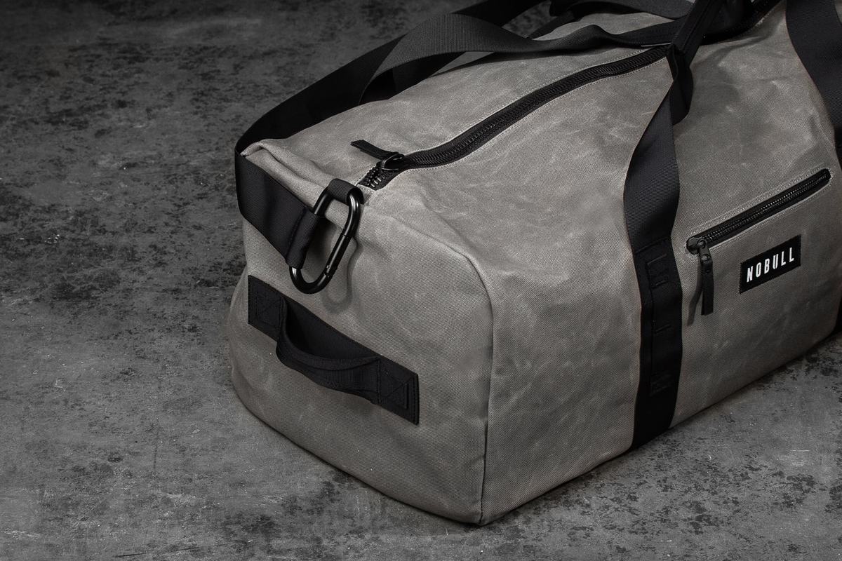 Sac de sport Nobull Xl Waxed Canvas Traditional Duffle Femme Grise | QB6503172