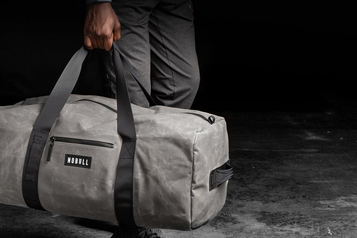 Sac de sport Nobull Xl Waxed Canvas Traditional Duffle Femme Grise | QB6503172