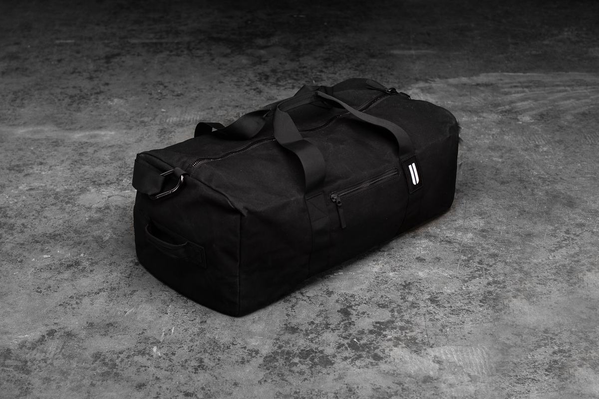 Sac de sport Nobull Xl Waxed Canvas Traditional Duffle Femme Noir | RU4219378