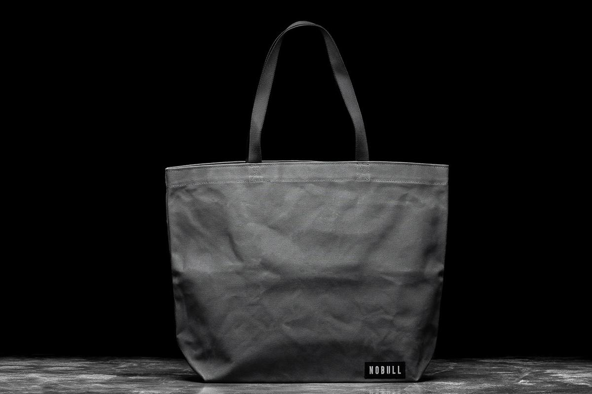 Sacs Nobull Waxed Canvas Open Top Tote Femme Grise | QO7539148