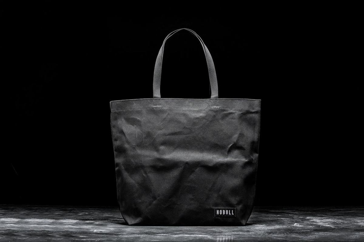 Sacs Nobull Waxed Canvas Open Top Tote Femme Noir | QT7489132