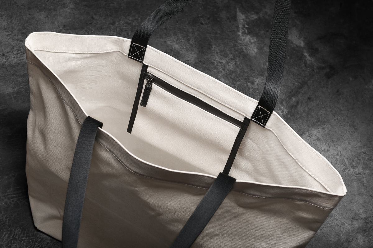 Sacs Nobull Waxed Canvas Open Top Tote Femme Blanche | RK1043952