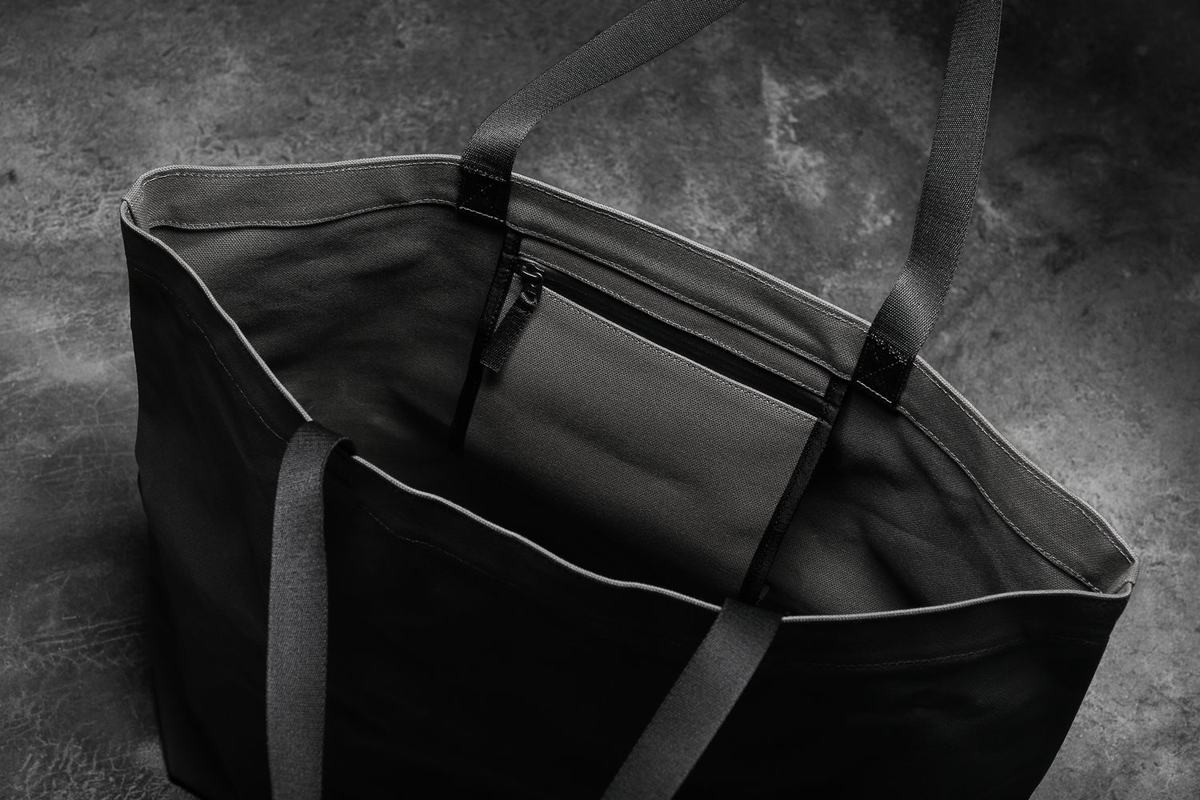 Sacs Nobull Waxed Canvas Open Top Tote Homme Grise | YU7983450