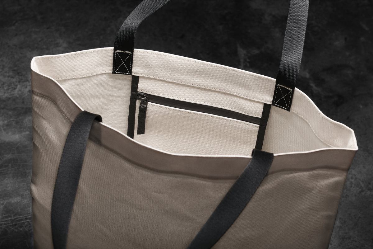 Sacs Nobull Waxed Canvas Tote Femme Blanche | KD9463178