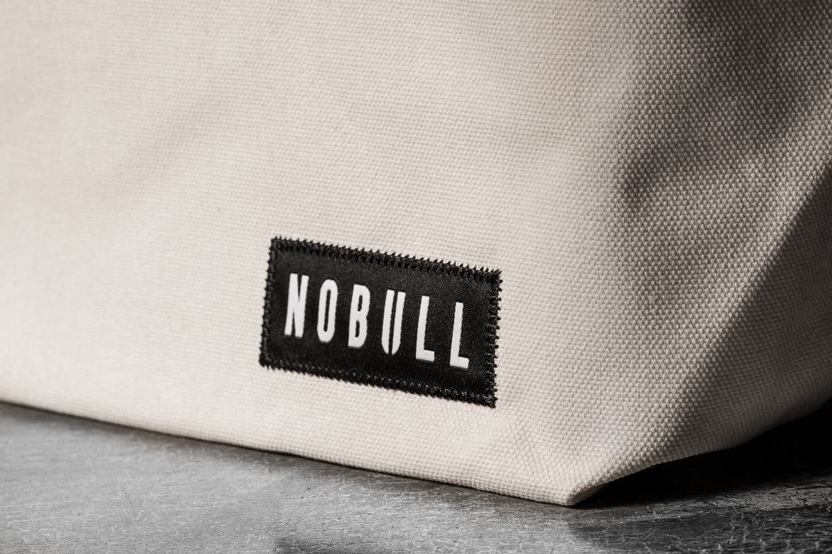 Sacs Nobull Waxed Canvas Tote Homme Blanche | FA2741895