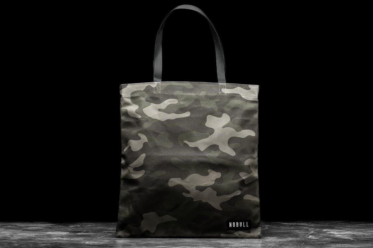 Sacs Nobull Waxed Canvas Tote Homme Vert Camouflage | OF4710829