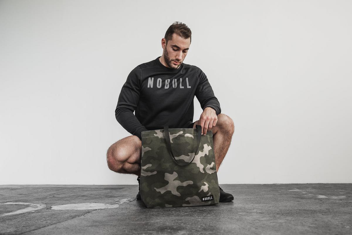 Sacs Nobull Waxed Canvas Tote Homme Vert Camouflage | OF4710829