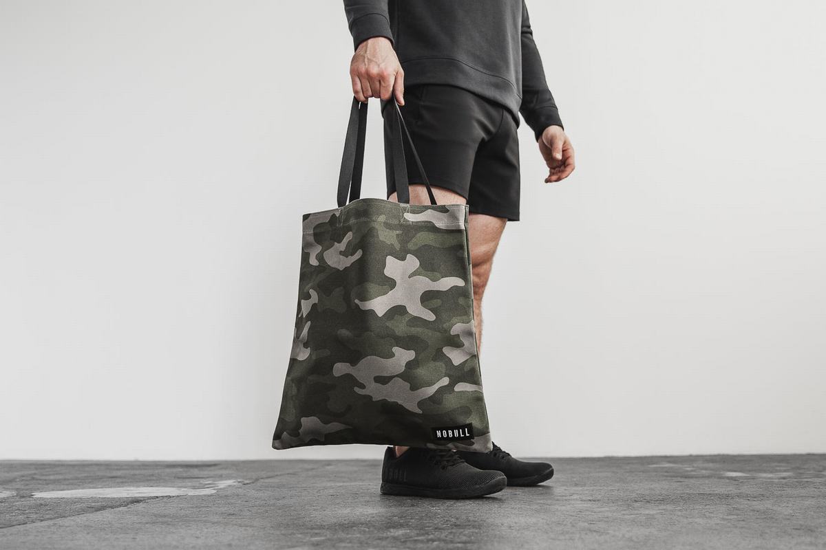 Sacs Nobull Waxed Canvas Tote Homme Vert Camouflage | OF4710829