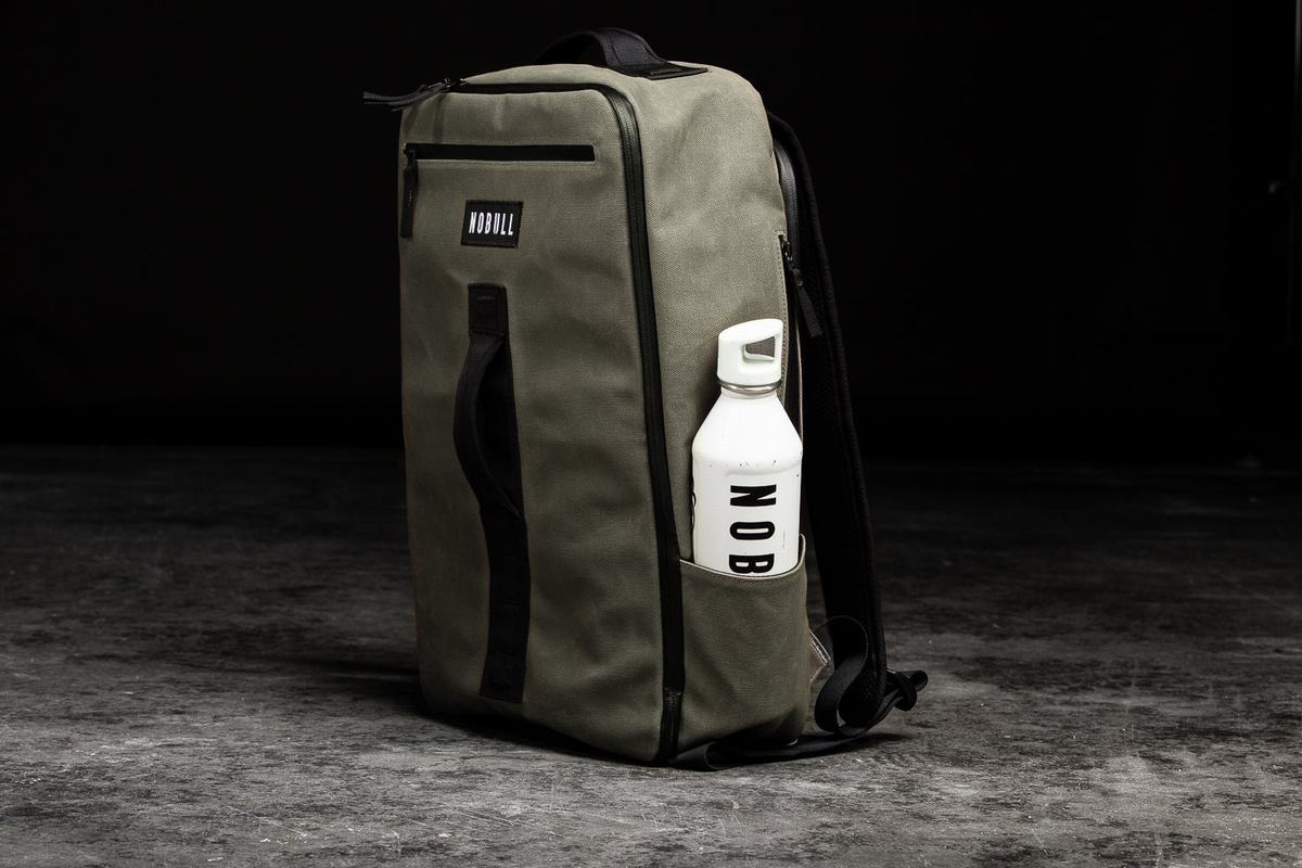Sacs À Dos Nobull Waxed Canvas Homme Vert Olive | NR7825630