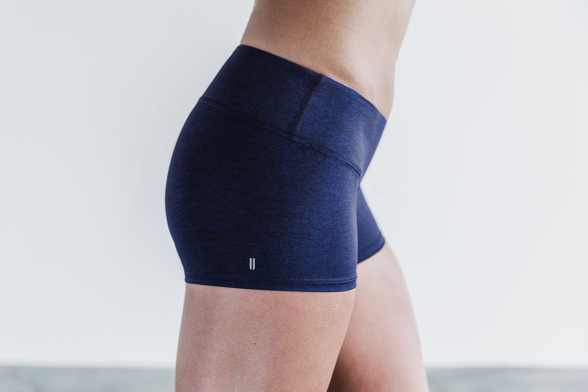 Shorts Nobull 2'' Plush Heather Femme Bleu Marine | EL2867190